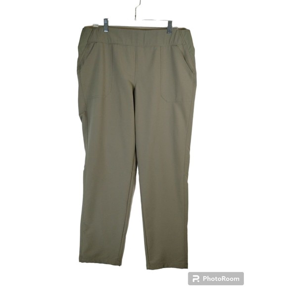 Weatherproof Pants Women's XL Moss Green Stretch Pull On Slim Pant 2 Pockets - Picture 1 of 12